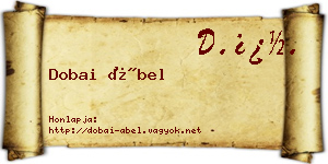 Dobai Ábel névjegykártya