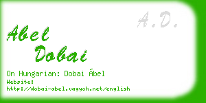 abel dobai business card